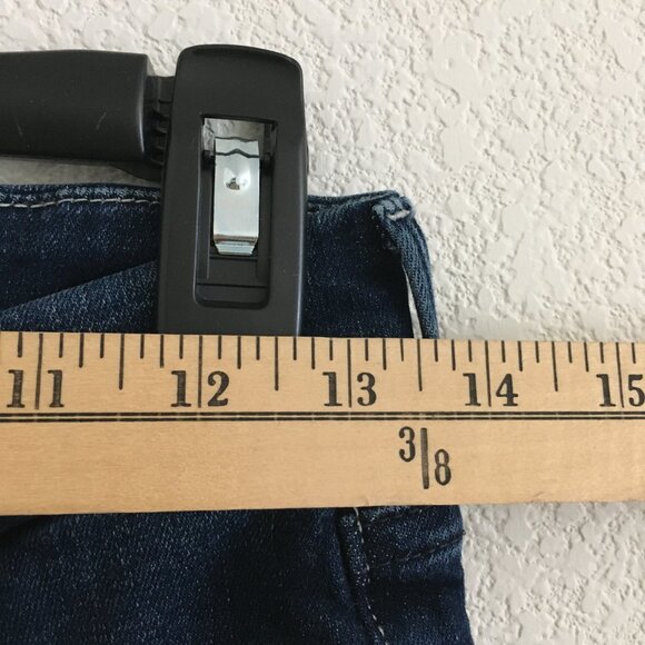 Mother Jean Womens 27 Skinny The Looker Ankle Fray Invitation Only Dark Blue - Picture 6 of 15